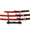 Master Cutlery 3 Piece Marble Red Katana Sword Set