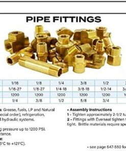 Anderson Metals 56123-0804 Brass Pipe Fitting, Reducing Hex Nipple, 1/2" Male Pipe x 1/4" Male Pipe 1/2" x 1/4" 8 51JcmFj1sFL