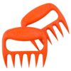 Bear Paws Meat Claws - The Original Meat Shredder Claws, USA Made - Easily Lift, Shred, Pull and Serve Meats - Ultra-Sharp, Ideal Meat Claws for Shredding Pulled Pork, Chicken, Beef, Turkey - Orange Hunter Orange