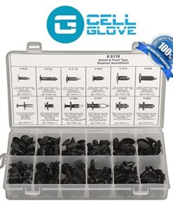 Cell Glove CP Push Retainer Set Easy Application Push Type Retainer Assortment Kit for Toyota GM Ford Honda Chevrolet Chrysler, 240 Piece