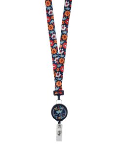 ID Avenue Lanyards for Women 19" Ribbon Lanyard ID Holder with Badge Reels Retractable for Nurses Office Workers Teachers Students Breakaway Lanyards for Id Badges (Bloom) Bloom 10 51Jh6ekwLRL