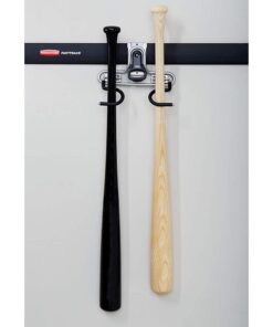 Rubbermaid FastTrack 2-Handle Hook (S Hook), Mounted Garage Storage and Space Saving Organization System for Rakes/Brooms/Toys/Ladders Double-Handle Hook 12 51Ji373JL