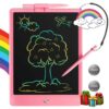 FuniBudi 10in LCD Writing Tablet for Kids Drawing Tablet Toys for 3 4 5 6 7years Old Girl boy Doodle Board Toddler Writing Tablet Airplane Travel Essentials Birthday Christmas Thanksgiving Gift Pink 50 51JjdncY1mL