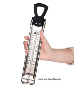 Candy Thermometer Deep Fry/Jam/Sugar/Syrup/Jelly Thermometer with Hanging Hook & Pot Clip Stainless Steel Cooking Food Thermometer Quick Reference Temperature Guide,Black Candy Thermometer-Black 21 51JlhABYuYL 2