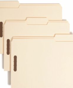 Smead Heavy-Duty Fastener File Folder, 2 Fasteners, 1/3-Cut Tab, Letter Size, Manila, 50 per Box (14600) 14 51JmW8c9o2L