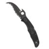 Spyderco Matriarch 2 Signature Knife with Emerson Opener and 3.57" VG-10 Black Reverse S Blade - SpyderEdge - C12SBBK2W Emerson Opener - Black Blade