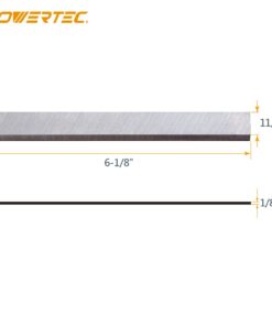 POWERTEC 6-1/8 Inch Jointer Blades for Ridgid JP06000, JP06101, JP0610 Jointer, Replacement for AC8600, JE08008 Jointer Knives, Set of 3 (148020) 6-1/8" HSS jointer blades 10 51JonLpDxuL