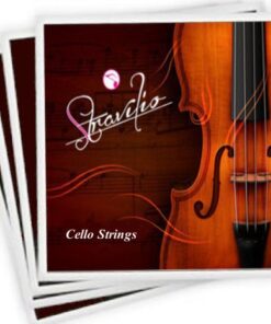 Stravilio Full Set of Cello Strings, Size 4/4 and 3/4 Cello Strings, Steel Core with Alloy Wound, Medium Tension Soft Tone, Student Grade, Full Set A D G and C, (Bronze Label) Bronze