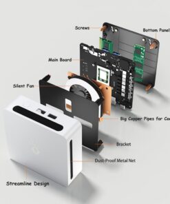 GenMachine Mini PC, Gaming Desktop Computer with AMD Ryzen 5 5500U, 6C/12T, 16G DDR4+512GB M.2 NVMe SSD, 1000Mbps, WiFi 6, BT 5.2, Dual HDMI, Type-C, Win11 Pro 5500u-16gb-RAM-512gb-SSD 9 51JqWpOvYoL