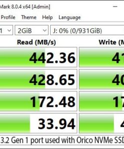 ORICO M.2 NVMe SSD Enclosure, USB 3.1 Gen 2 (10 Gbps) to NVMe PCI-E M.2 SSD Case Support UASP for NVMe SSD Size 2230/2242/2260/2280(up to 4TB) (M.2 NVMe) 49 51Js7J9jGDL