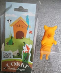 TrueZoo Corki Bottle Stopper, Corgi Animal Cork, Novelty Wine Stopper, Silicone, Set of 1, Orange 29 51Jw4q8C5SL