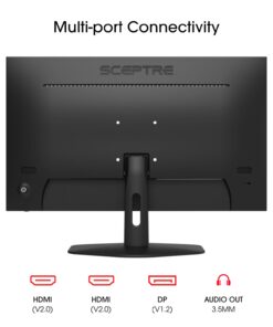 Sceptre New 24-inch Gaming Monitor 100Hz 1ms DisplayPort HDMI x2 100% sRGB AMD FreeSync Build-in Speakers, Eye Care Frameless Machine Black 2024 (E248W-FW100T) 24" Gaming 100Hz DP HDMI 8 51JxWjNbgpL 1