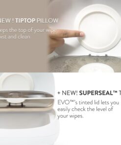 Prince Lionheart EVO Wipes Warmer - Baby Wipe Warmer Dispenser with Glow Nightlight - Baby Essentials, Patented Everfresh System of Bottom Heating, Modern Design, Large Baby Wipe Warmer Capacity 1x EVO Wipes Warmer 10 51K3tE yT3L