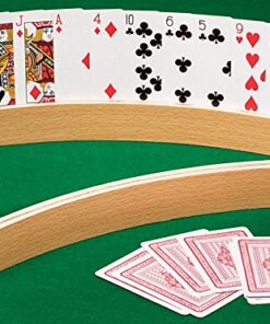 14" Curved Shape Wooden Card Holders Set of Two, Natural Finish 15 51K5AosV8dL