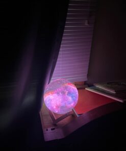 BRIGHTWORLD Moon Lamp Galaxy Lamp 5.9 inch 16 Colors LED 3D Moon Light, Remote & Touch Control Moon Night Light Gifts for Girls Boys Kids Women Birthday Wooden Base 53 51KAKri6LFL