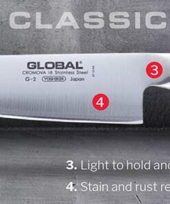 Global G-4, Classic 7 inch Knife, Stainless Steel Oriental Chef's, 7", Stainles Steel 19 51KDkXo4otL
