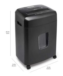 Amazon Basics 15 Sheet - New model Cross Cut Paper and Credit Card CD Shredder With 6 Gallon Bin, Black 40 51KDtg3TUqL