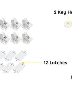 Alternative view of Vmaisi Adhesive Magnetic Cabinet Locks (12 Locks and 2 Keys) Standard 12.0