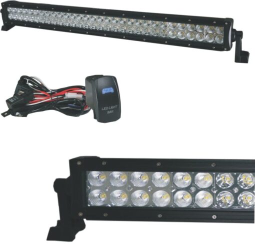 #1 32" Arsenal Offroad LED Light Bar 30" of LED's Flood/Spot Combo Beam-CREE 3w LED's 180w 18,000 Lumen Off Road RZR XP 1000 UTV Raptor Can Am Free LED Light Rocker Switch Kit Harness