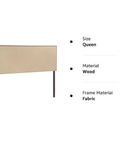 Modway Region Linen Fabric Upholstered Queen Headboard in Cafe with Nailhead Trim Café 21 51KJeFD7gxL