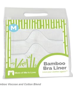 Plush Bamboo Bra Liner (70% Bamboo Rayon + 30% Cotton) - 3-Pack, Medium, White 13 51KOqoiOY4L