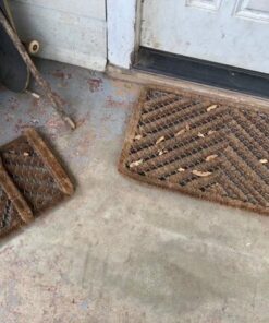 Rubber-Cal 10-100-514 Herringbone Outdoor Scraper Door Mat, 18 by 30-Inch, Brown 21 51KSK3MHn5L