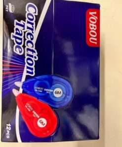 Vobou Whiteout Correction Tape, Easy To Use Applicator for Instant Corrections Correct Wrong Writing At Any Time, For school, Office (Red and Blue, 12pack, 6M/256" x 0.2") Blue/Red 50 51KZ2Aa2PgL