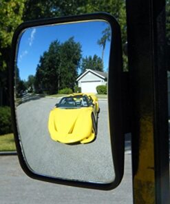 Golf Cart, Fork Lift, Ski Boat, [Pair 2] Side View Mirrors Tecscan Seeseasy Rugged Mini Wide-Angle Non-Adjusting for Narrow Spaces & Wide Views