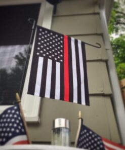 Alternative view of Thin Blue Line Thin Red Line American Garden Flag Thin Red Line American Flag GARDEN-AMERICAN-RED