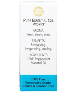 Pure Essential Oil Works Peppermint Oil, 100% Pure, Natural, Paraben-Free and Therapeutic Grade with Euro-Style Dropper, 10 ml/0.33 oz. 0.33 Ounce (Pack of 1) 14 51KesQDiVL