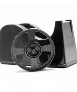 Desktop Tape Dispenser Adhesive Roll Holder (Fits 1" & 3" Core) with Weighted Nonskid Base Black plastic 35 51KfGySmnL