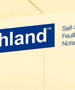 Alternative view of Highland Sticky Notes, 3 x 3 Inches, Yellow, 24 Pack (6549-24)