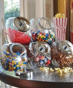 Anchor Hocking Glass Penny Candy Jar with Chrome Cover, 1/2 Gallon 14 51KpP5 BCHL