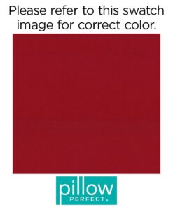 Pillow Perfect Outdoor/Indoor Pompeii Tufted Seat Cushions (Round Back), 19" x 19", Red, 2 Pack Round Corner - 19" x 19" Pillow 26 51KtS4NpNrS