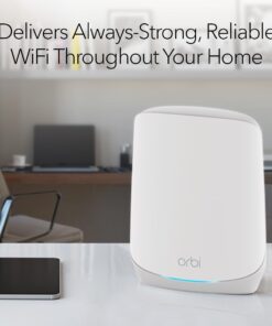 NETGEAR Orbi Whole Home Tri-Band Mesh WiFi 6 System (RBK762S) – Router With 1 Satellite Extender - Coverage up to 5,000 sq. ft, 75 Devices – Free Armor Security - AX5400 802.11ax (up to 5.4Gbps) AX5400 | 2-Pack 9 51KuBIWjcDL