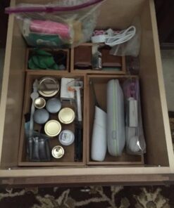 Seville Classics Bamboo Premium Organizer Storage Bins for Kitchen Silverware, Pantry, Closet, Office Desk, Pens, Utensils, Makeup, K Cup, Bamboo, Bin Set (5 Piece) Bin Set (5 Piece) 41 51KvRac5L L