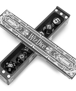 Alternative view of Wiz Dice Masterwork Series - Sharp-Edged Metal Dice Set for Tabletop RPG Adventure Games with a Dice Box - DND Dice Set, Suitable for Dungeons and Dragons and Dice Ga Obsidian