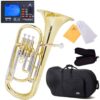 Mendini MBR-30 Intermediate Brass B Flat Baritone Horn with Stainless Steel Pistons 8 51Kzv7lWzkL