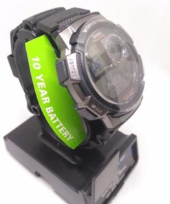 Casio Men's AE1000W-1BVCF Silver-Tone and Black Digital Sport Watch with Black Resin Band 29 51L gSu5paL
