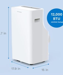 Alternative view of hOmelabs Portable Air Conditioner 12000 BTU - Cools Rooms up to 450 Sq. Ft. - Quiet AC Unit with Wheels, Washable Filter and Remote Control (New DOE 7200 BTU) 12,000 BTU