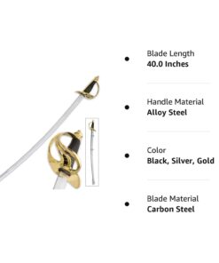 Turkey Creek Trading U.S. Model 1860 Light Cavalry War Replica Sword 17 51L0Y97mYcL