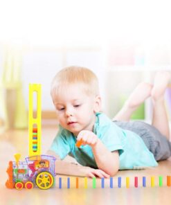 Domino Train, Domino Blocks Set, Building and Stacking Toy Blocks Domino Set for 3-7 Year Old Toys, Boys Girls Creative Gifts for Kids 14 51L1LoVJw2L