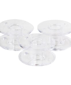 SINGER 06543 Class 15J Bobbins, Transparent, 12-Count 1 Count (Pack of 1) 16 51L2hGe8itL