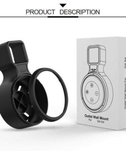 MTSmart Outlet Wall Mount Stand for Home Speakers (Dot 3rd Generation),Holder Hanger Bracket Case for Home Voice Assistants, Space Saving Accessories Without Messy Wires or Screws (1 Pack, Black) 1 Pack 15 51L3UOy3pvL