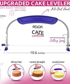 RFAQK 35PCs Cake Turntable and Leveler-Rotating Cake Stand with Non Slip pad-7 Icing Tips and 20 Bags- Straight & Offset Spatula-3 Scraper Set -EBook-Cake Decorating Supplies Kit -Baking Tools 18 51L9qOMEsLL