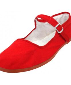 Shoes 18 Womens Cotton China Doll Mary Jane Shoes Ballerina Ballet Flats Shoes 8 114 Red Canvas