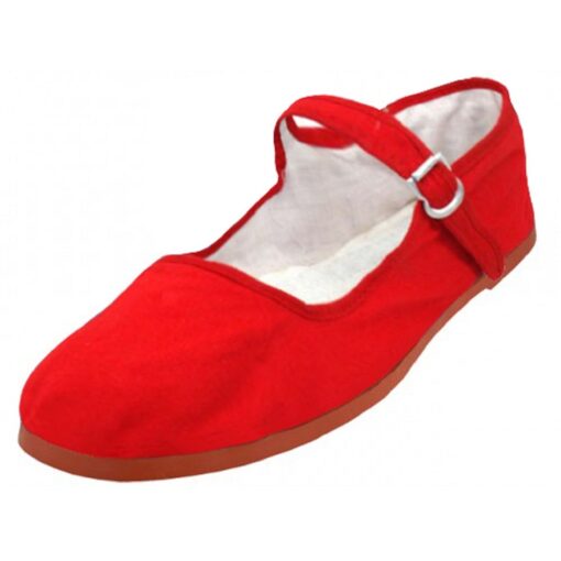 Shoes 18 Womens Cotton China Doll Mary Jane Shoes Ballerina Ballet Flats Shoes 5 114 Red Canvas