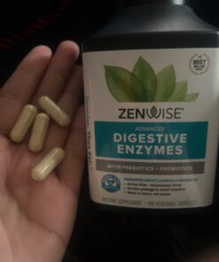Zenwise Digestive Enzymes - Probiotic Multi Enzyme with Probiotics and Prebiotics for Digestive Health and Bloating Relief for Women and Men, Enzymes for Gut Health - 180 Count 35 51LAq8nefbL