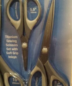 Office Scissors Pack Craft Sissors - Best Titanium Scissors - Sharp Scissors, Sewing Siccors, Multi Pack Set of 3, Soft Handle, Utility Household Scizzors 37 51LBW1K1CpL