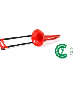 pBone pInstrument Plastic Kids Mini Trombone - Mouthpiece and Carrying Bag- Eb Authentic Sound for Student & Beginner- Durable ABS Construction- Red 9 51LDAtCmm L 1
